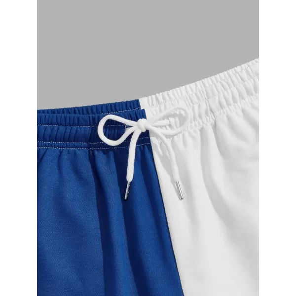WDIRARA Men's Letter Graphic Print Drawstring Waist Active Track Shorts
