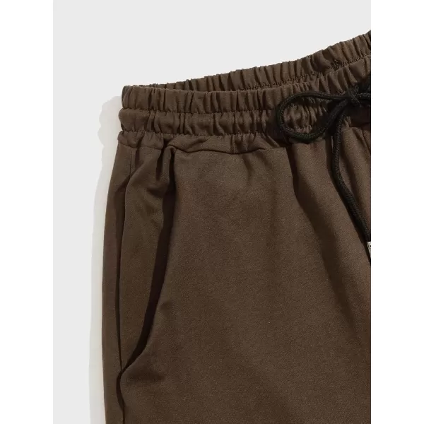 WDIRARA Men's Letter Graphic Print Drawstring Waist Active Track Shorts