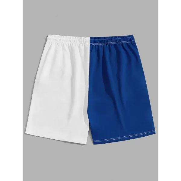 WDIRARA Men's Letter Graphic Print Drawstring Waist Active Track Shorts