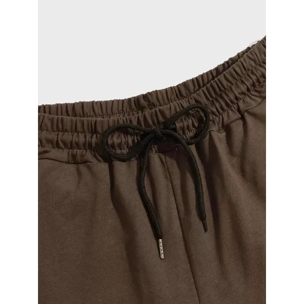 WDIRARA Men's Letter Graphic Print Drawstring Waist Active Track Shorts