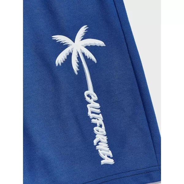 WDIRARA Men's Letter Graphic Print Drawstring Waist Active Track Shorts