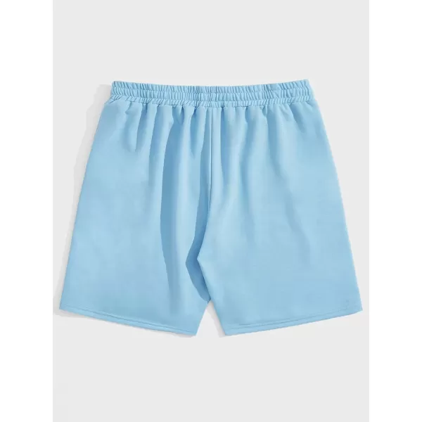 WDIRARA Men's Letter Graphic Print Drawstring Waist Active Track Shorts