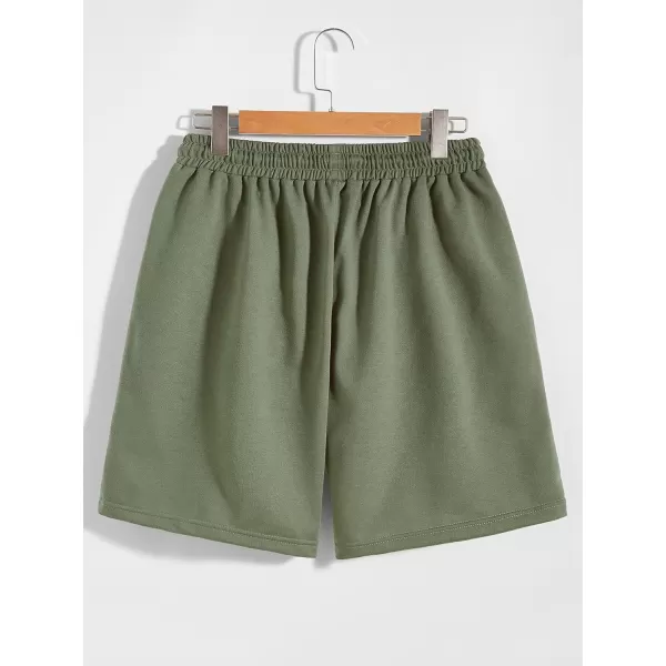 WDIRARA Men's Letter Graphic Print Drawstring Waist Active Track Shorts