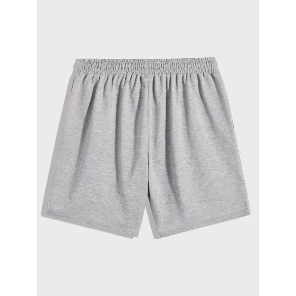 WDIRARA Men's Letter Graphic Print Drawstring Waist Tie Front Pocket Track Shorts