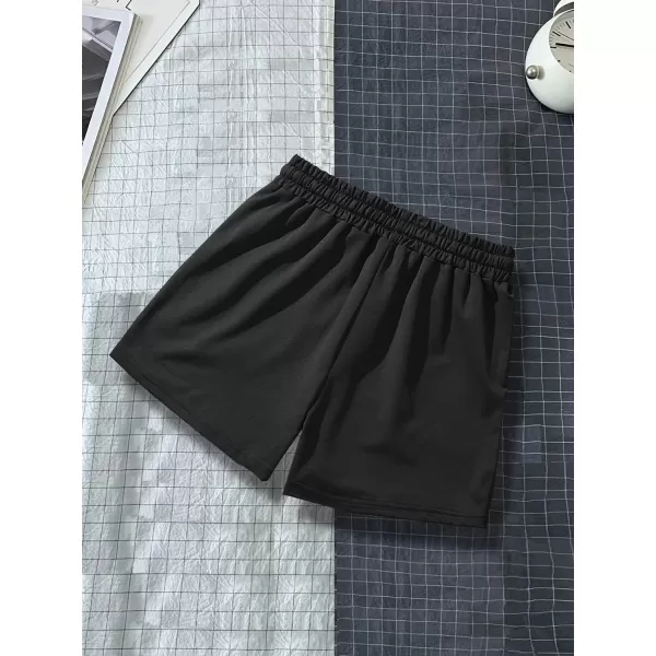 WDIRARA Men's Letter Graphic Print Drawstring Waist Tie Front Pocket Track Shorts