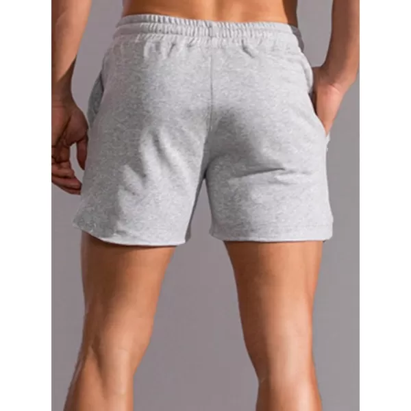 WDIRARA Men's Letter Graphic Print Drawstring Waist Tie Front Pocket Track Shorts