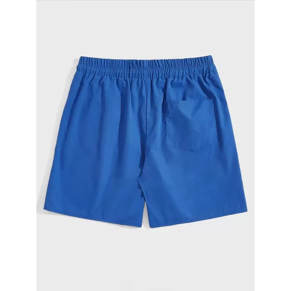 WDIRARA Men's Letter Graphic Print Drawstring Waist Tie Front Pocket Track Shorts