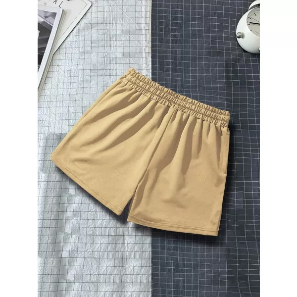 WDIRARA Men's Letter Graphic Print Drawstring Waist Tie Front Pocket Track Shorts