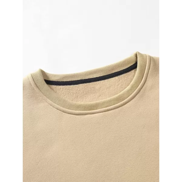 WDIRARA Men's Letter Graphic Print Round Neck Long Sleeve Sweatshirt Pullovers