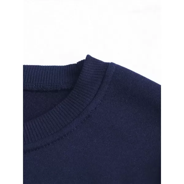 WDIRARA Men's Letter Graphic Print Round Neck Long Sleeve Sweatshirt Pullovers