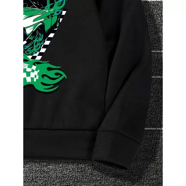 WDIRARA Men's Letter Graphic Print Round Neck Long Sleeve Sweatshirt Pullovers