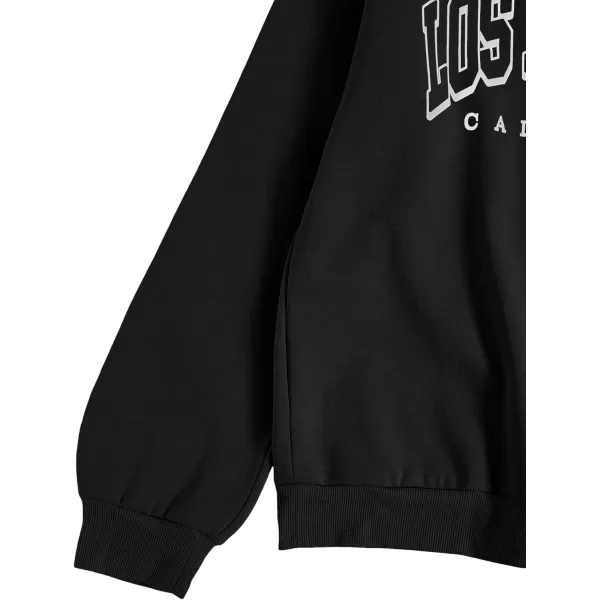 WDIRARA Men's Letter Graphic Round Neck Long Sleeve Sweatshirt Casual Tops