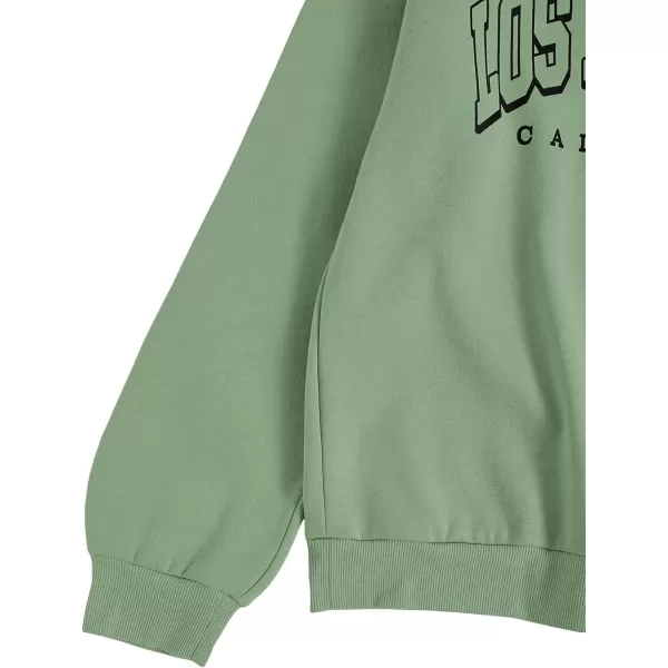 WDIRARA Men's Letter Graphic Round Neck Long Sleeve Sweatshirt Casual Tops