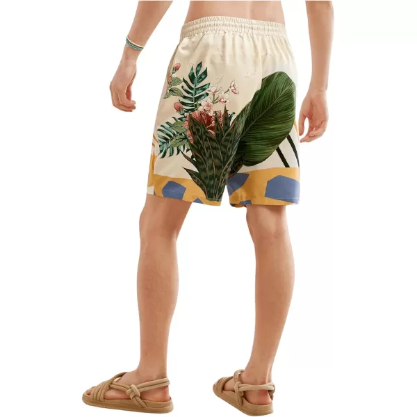 WDIRARA Men's Letter Graphic Tie Dye Drawstring Waist Workout Shorts with Pockets
