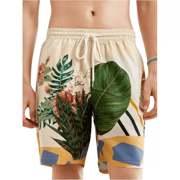 WDIRARA Men's Letter Graphic Tie Dye Drawstring Waist Workout Shorts with Pockets