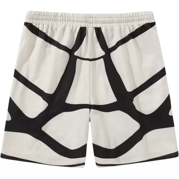 WDIRARA Men's Letter Graphic Tie Dye Drawstring Waist Workout Shorts with Pockets