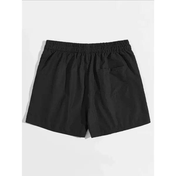 WDIRARA Men's Lightning Graphic Print Drawstring Casual Summer Beach Shorts