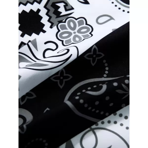 WDIRARA Men's Lightning Graphic Print Drawstring Casual Summer Beach Shorts