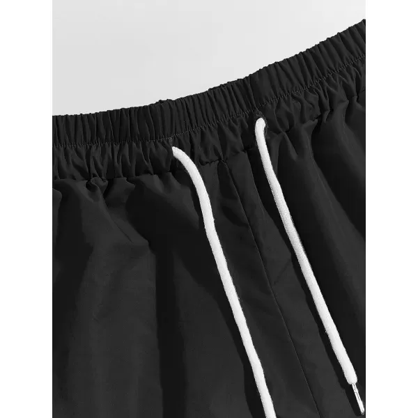 WDIRARA Men's Lightning Graphic Print Drawstring Casual Summer Beach Shorts