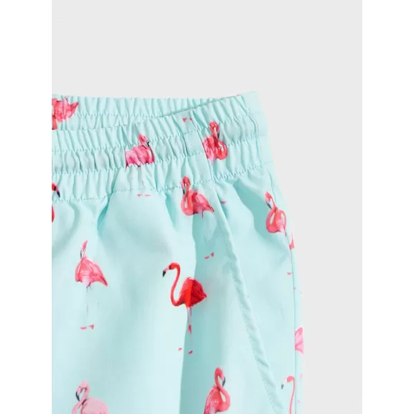 WDIRARA Men's Lightning Graphic Print Drawstring Casual Summer Beach Shorts