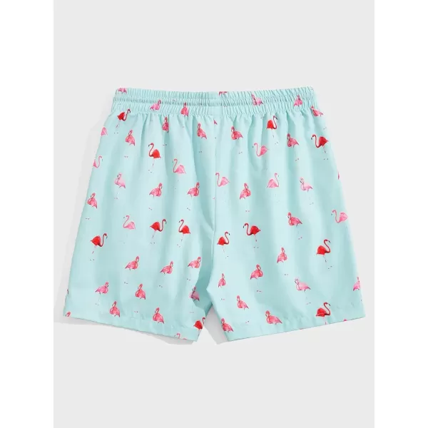 WDIRARA Men's Lightning Graphic Print Drawstring Casual Summer Beach Shorts