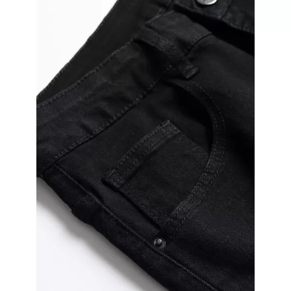WDIRARA Men's Ripped Denim Shorts Straight Leg Raw Hem Frayed Distressed Jean Shorts Pants