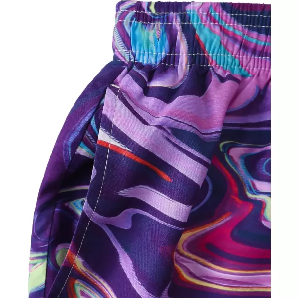 WDIRARA Men's Swim Trunks Elastic Waist Graphic Animal Print Swimwear Board Shorts