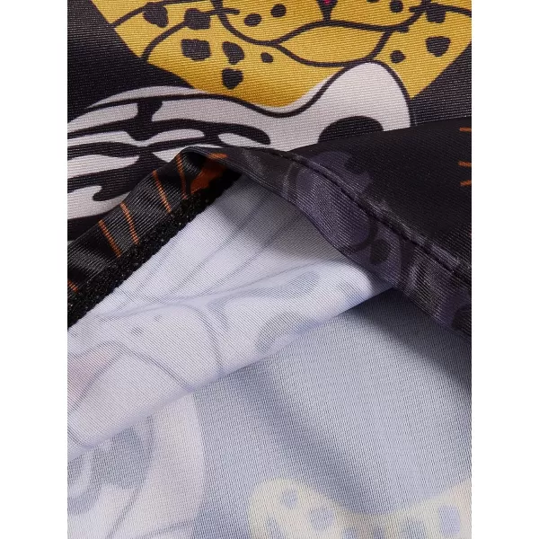 WDIRARA Men's Swim Trunks Elastic Waist Graphic Animal Print Swimwear Board Shorts