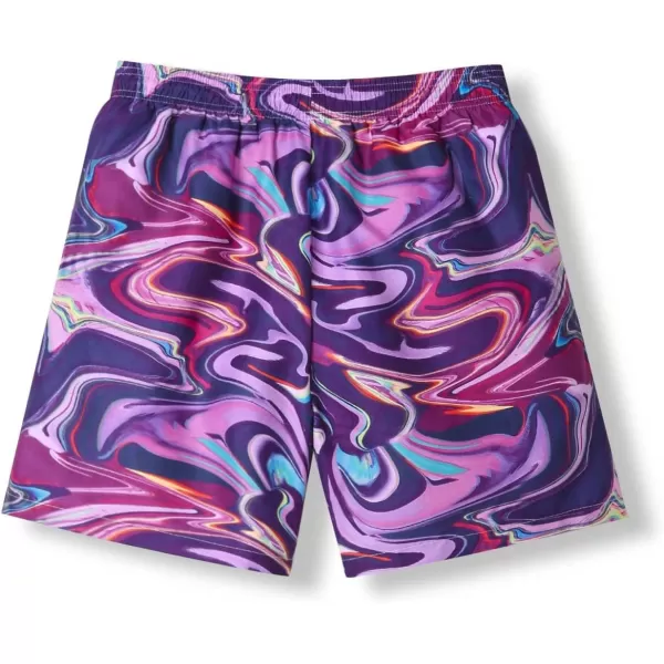 WDIRARA Men's Swim Trunks Elastic Waist Graphic Animal Print Swimwear Board Shorts