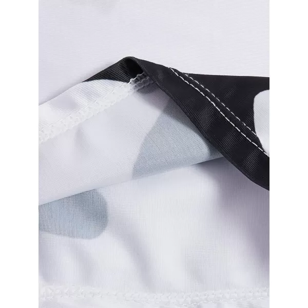 WDIRARA Men's Swim Trunks Elastic Waist Graphic Animal Print Swimwear Board Shorts