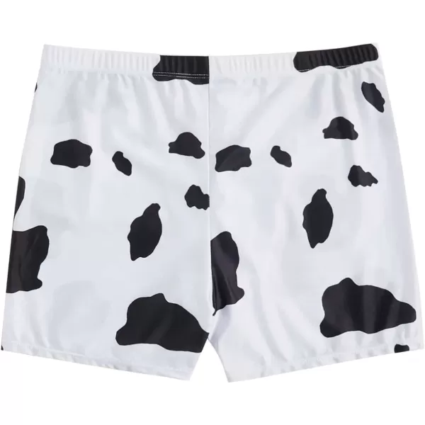 WDIRARA Men's Swim Trunks Elastic Waist Graphic Animal Print Swimwear Board Shorts