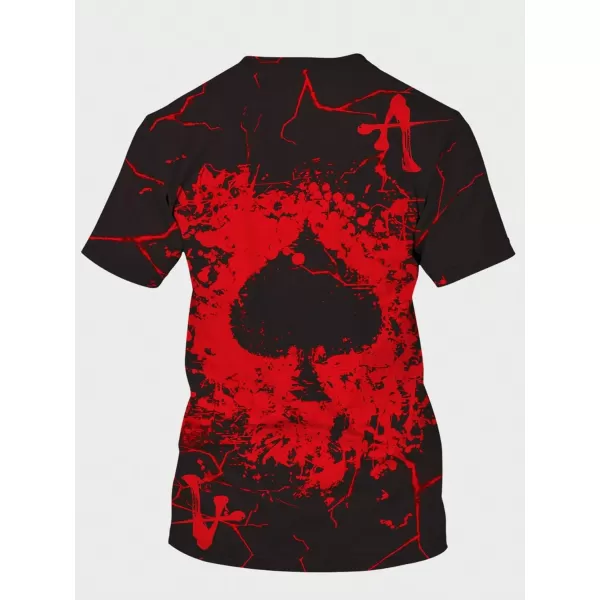 WDIRARA Men's Two Tone Cartoon Graphic Print Short Sleeve T Shirt Round Neck Tee