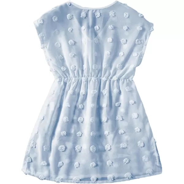 WDIRARA Toddler Girl's Swimwear Sheer V Neck Sleeveless Chiffon Cover Up Beach Dress