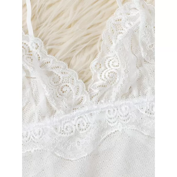 WDIRARA Women's 2Pcs Floral Lace Cami Top with Shorts Sleepwear Pajama Set
