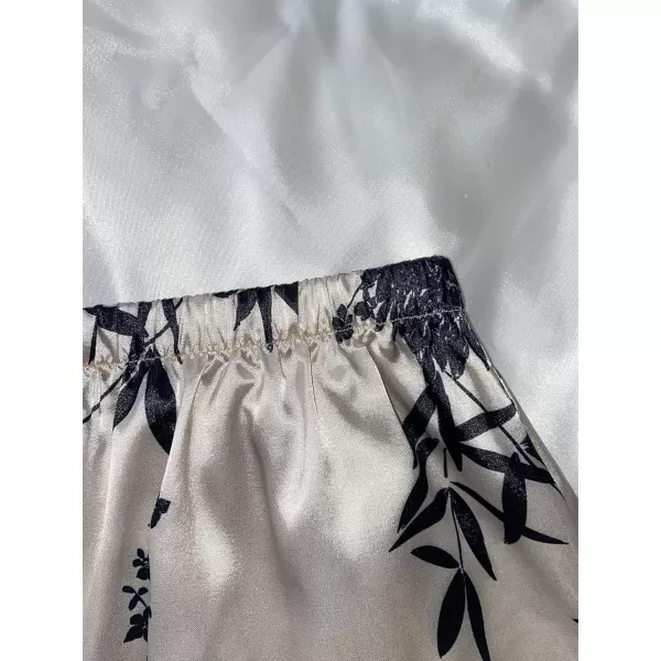WDIRARA Women's 2Pcs Floral Lace Cami Top with Shorts Sleepwear Pajama Set