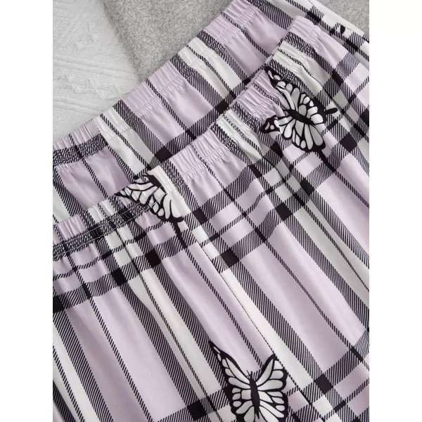 WDIRARA Women's 3 Piece Sleepwear Cow Print Short Sleeve Round Neck Tee Top and Shorts Pajamas Set with Pants