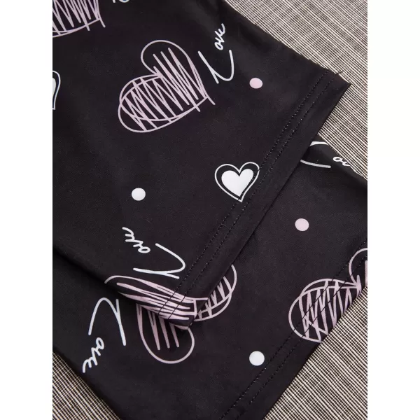 WDIRARA Women's 3 Piece Sleepwear Cow Print Short Sleeve Round Neck Tee Top and Shorts Pajamas Set with Pants