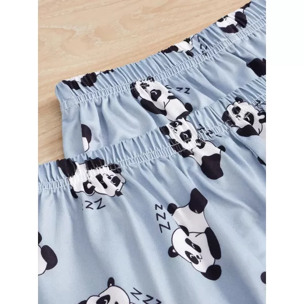 WDIRARA Women's 3 Piece Sleepwear Cow Print Short Sleeve Round Neck Tee Top and Shorts Pajamas Set with Pants