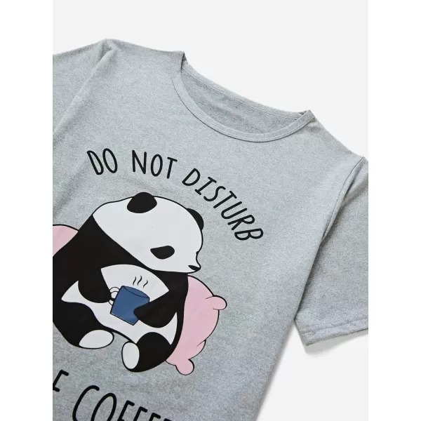WDIRARA Women's 3 Piece Sleepwear Cow Print Short Sleeve Round Neck Tee Top and Shorts Pajamas Set with Pants