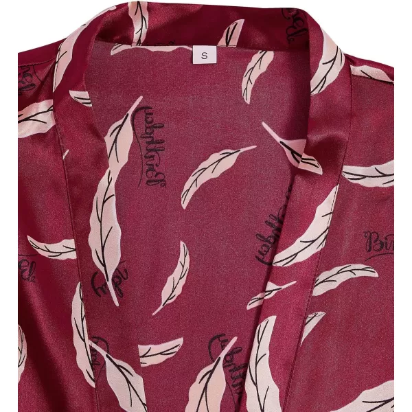 WDIRARA Women's 4 pcs Floral Print Satin Dress Cami Shorts Pajama Set with Robe