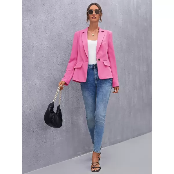 WDIRARA Women's Casual Long Sleeve Blazer Lapel Business Work Dress Jackets