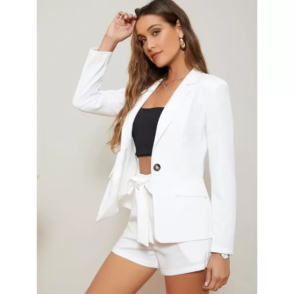 WDIRARA Women's Casual Long Sleeve Blazer Lapel Business Work Dress Jackets
