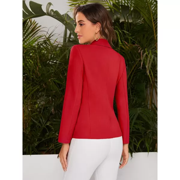 WDIRARA Women's Casual Long Sleeve Blazer Lapel Business Work Dress Jackets