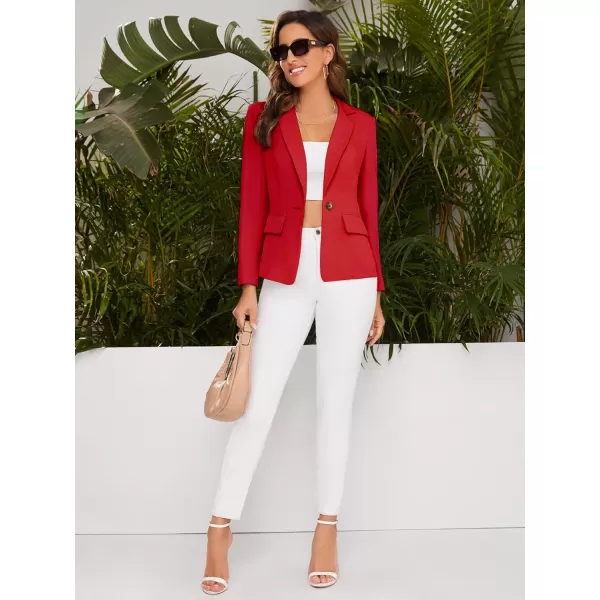 WDIRARA Women's Casual Long Sleeve Blazer Lapel Business Work Dress Jackets