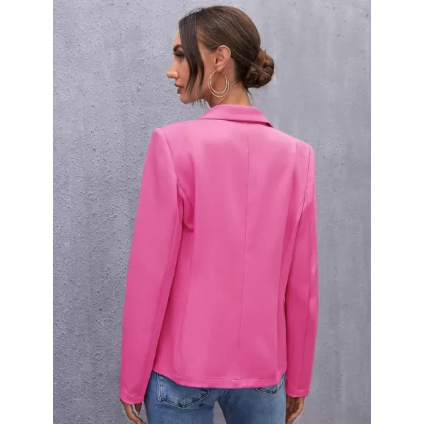 WDIRARA Women's Casual Long Sleeve Blazer Lapel Business Work Dress Jackets