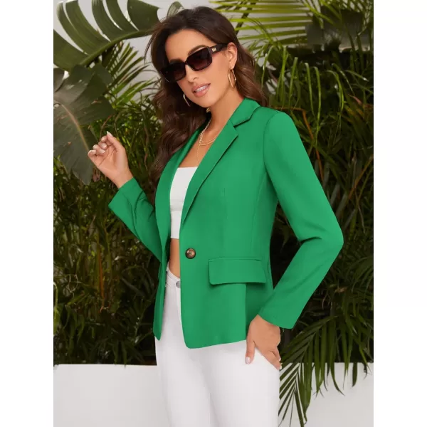 WDIRARA Women's Casual Long Sleeve Blazer Lapel Business Work Dress Jackets