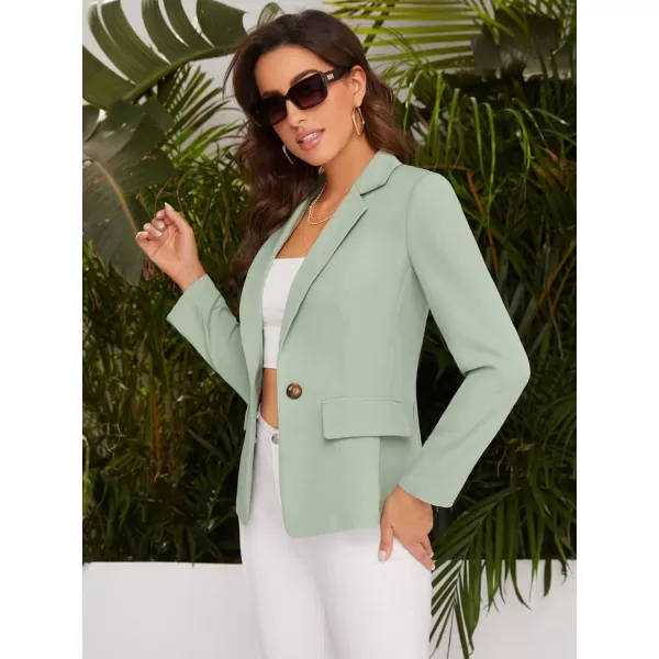 WDIRARA Women's Casual Long Sleeve Blazer Lapel Business Work Dress Jackets