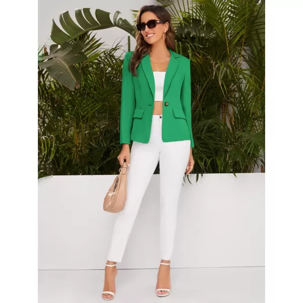 WDIRARA Women's Casual Long Sleeve Blazer Lapel Business Work Dress Jackets
