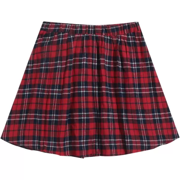 WDIRARA Women's Casual Plaid High Waist Pleated A-Line Uniform Mini Skirt