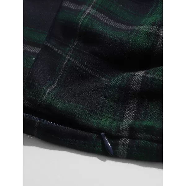WDIRARA Women's Casual Plaid High Waist Pleated A-Line Uniform Mini Skirt